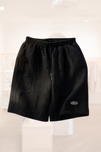 Embossed Text Streetwear Shorts (Unisex)