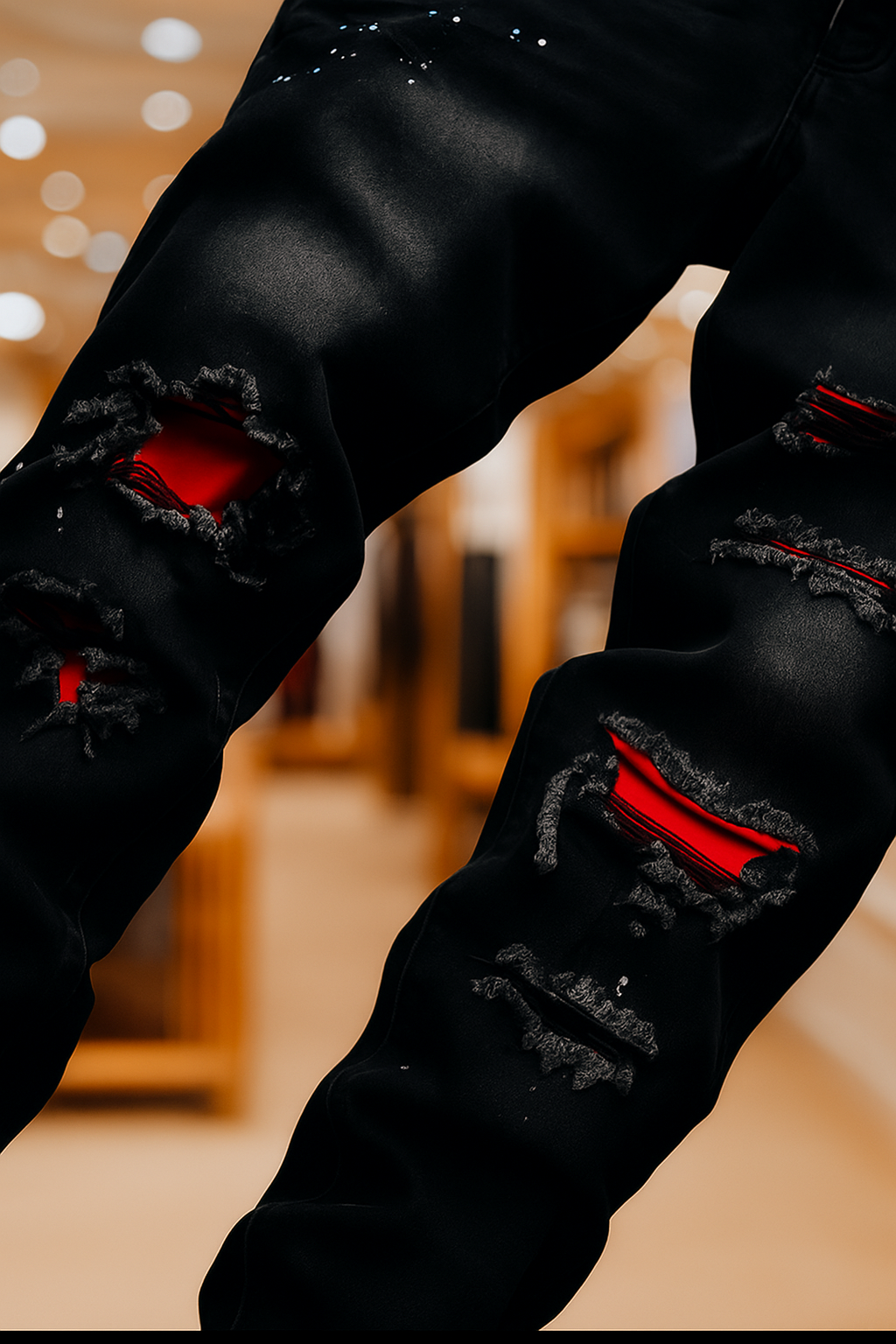 Urban Strike Distressed Denim – Blackout with Color Pops