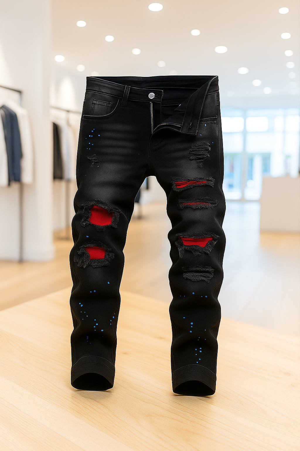 Urban Strike Distressed Denim – Blackout with Color Pops